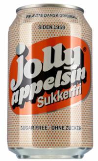 Jolly Appelsin Sukkerfri 18x330ml Can
